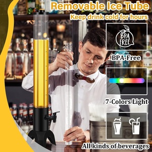 Distributeur de Boissons LED en Forme de <span class=keywords><strong>Girafe</strong></span>, Tour à Bière Lumineuse, Fontaine à Boissons de Table, Serveur de Liquides pour Fêtes, Accessoire de Bar pour Boîte de Nuit - Product Image 6
