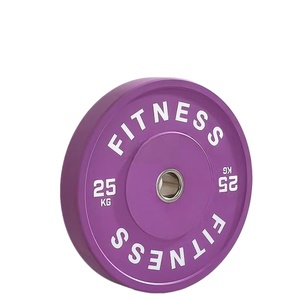 Plaques de poids en caoutchouc couleur macaron professionnelles de haute qualité avec logo personnalisé pour la gym et la maison - Product Image 4