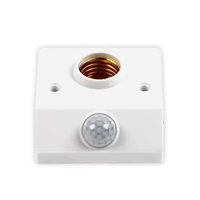 Ampoule LED E27 à détection de mouvement infrarouge, en matériau PC, avec capteur PIR et culot à vis