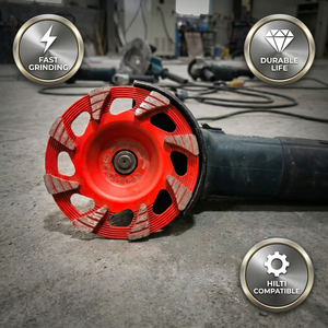 Disque de meulage diamanté SUMO Aggressive de 5 pouces (125 mm) à 7 segments pour préparation de surface de sol en béton, compatible <span class=keywords><strong>Hilti</strong></span> - Product Image 4