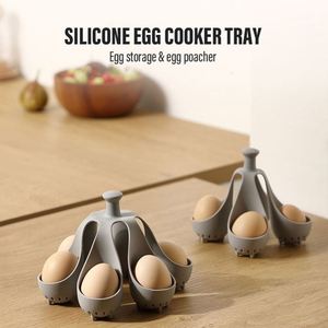 Nuevos Utensilios de Cocina: Soporte de Silicona para Huevos, Bandeja para Cocinar Huevos al Vapor - Product Image 3