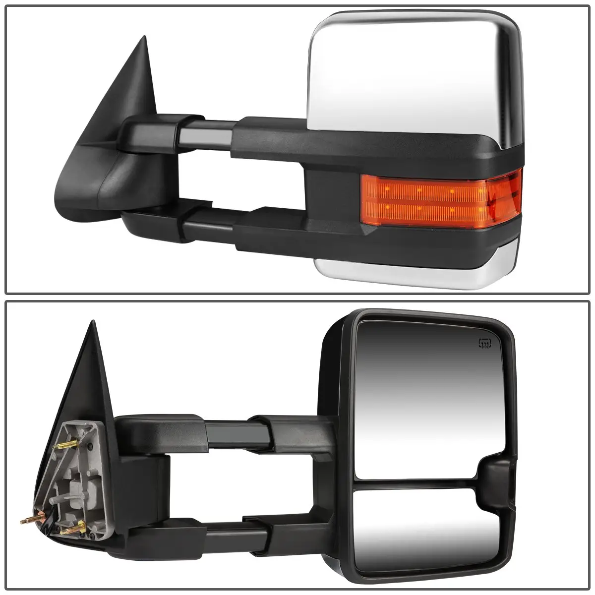 Espejo Retrovisor lateral para coche, espejos de remolque, ajuste Manual, espejos laterales de remolque para Silverado