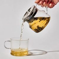 Mug de voyage en verre fait main, design classique et moderne, avec couvercle en acier inoxydable PUSH-PULL, compatible lave-vaisselle et micro-ondes, idéal pour les voyages