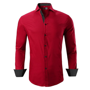 Custom High Quality 100% Cotton <strong>Flannel</strong> <strong>White</strong>/Black/Blue/Pink Non-Iron Plaid Formal Button-Up Shirt for Men - Product Image 2