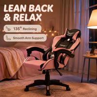 Chaise de jeu AOR en tissu PVC, mousse et structure en aluminium, design pivotant et réglable en hauteur pour un confort prolongé lors de la tenue assise, utilisation à domicile ou au bureau