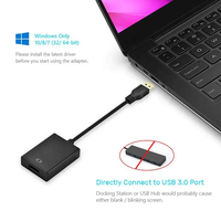 USB3.0 kabel konverter Port HDTV USB 3.0 a ke, adaptor grafis eksternal untuk LCD TV Gratis Driver kabel Audio Video