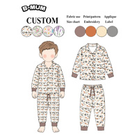 Ensemble de vêtements de nuit pour bébé, doux et respirant, vêtements de maison pour enfants, pyjamas à manches longues, vêtements décontractés pour tout-petits, imprimé animal, fabricant