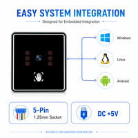 Módulo Lector de Reconocimiento de Venas Palmares, Escáner Sin Contacto, Alimentado por USB, Almacenamiento en la Nube, SDK para Android, Windows, Linux, Control de Acceso