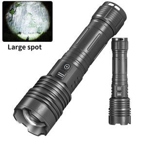 ไฟฉาย XHP70 ความสว่างสูง LED ชาร์จไฟได้ พอร์ต Type C USB ตัวเรือนอลูมิเนียมอัลลอยด์ สวิตช์คู่ ใช้งานกลางแจ้งแบบยุทธวิธี - Product Image 5