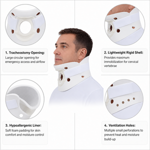 <span class=keywords><strong>Collare</strong></span> Cervicale <span class=keywords><strong>Rigido</strong></span> a Due Pezzi di Grado Medico, Eligibile per HSA e FSA, per Immobilizzazione e Supporto del Collo - Product Image 3
