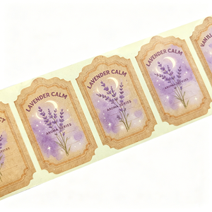 Etiquetas Autoadhesivas de Papel Kraft Jinyu, Etiquetas Impermeables para Embalaje OEM, Impresión de Logotipo Personalizado, Impresión Offset - Product Image 1