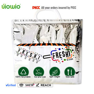 UIOWIO轻质可重复使用食品耐用绝缘扁平包，带个性化标志的弹簧锁手柄 - Product Image 1