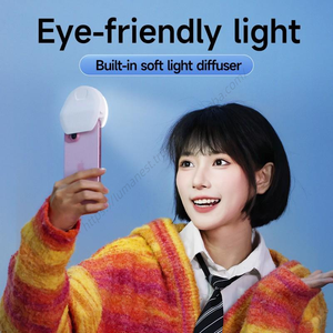 Anillo de Luz LED para Selfies, Mini Lámpara de Maquillaje Recargable con Clip para Celular, Ideal para Fotografía Móvil - Product Image 3