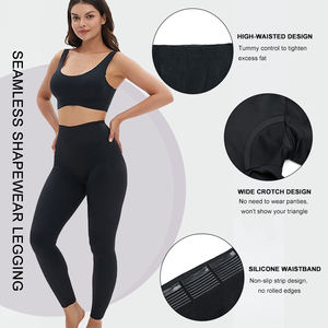 Higienis EIA legging pembentuk tubuh kustom kontrol perut celana pembentuk tubuh ramping paha pengangkat mulus pinggang tinggi untuk wanita - Product Image 2