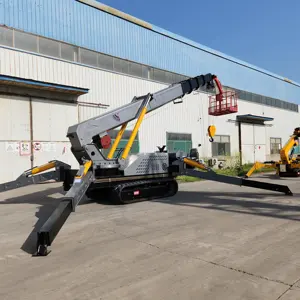 Cần Cẩu Bánh Xích 5ton 17m 21M 25m thủy lực điều khiển từ xa Spider Crane cánh tay dài FLY JIB