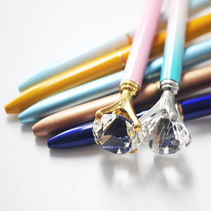 Stylo promotionnel en métal personnalisé avec grand cristal et diamant sur le dessus - Product Image 6