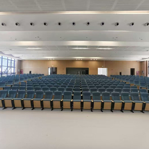 Chaise d'auditorium au design moderne en tissu avec <span class=keywords><strong>cadre</strong></span> métallique et tablette d'écriture pliable, idéale pour les écoles, les hôpitaux et les églises - Product Image 3
