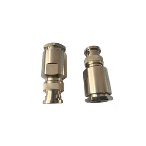 Conector coaxial Rf de alto rendimiento, conector macho BNC niquelado de cobre para LMR400