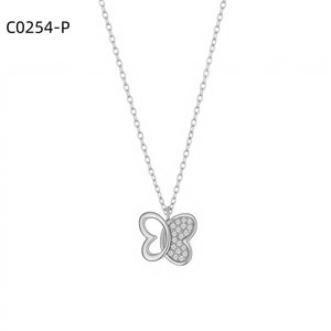 สร้อยคอแฟชั่นประดับเซอร์โคเนีย C0254 สำหรับผู้หญิง เครื่องประดับคุณภาพสูง - Product Image 1