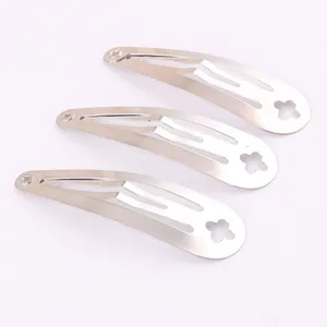 5cm metal blank snap hair clip for baby hair decoration