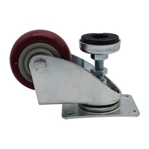 3 4 5 inci baja tahan karat PU furnitur menengah roda kombinasi industri roda untuk troli dan mesin - Product Image 3