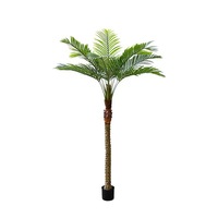 Palmier décoratif vert de haute qualité Artificiales plante en plastique Simulation arbre d'intérieur palmiers artificiels avec noix de coco