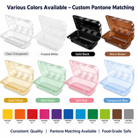 Boîtes en plastique PET transparentes de qualité alimentaire, écologiques, jetables, pour l'emballage de pain et de sandwichs de boulangerie, procédé blister, vente en gros usine