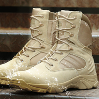 Bottes de travail d'extérieur avec fermeture éclair latérale, tige respirante et semelle extérieure en caoutchouc durable pour usage quotidien sur le terrain