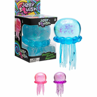 Jouet Méduse Mignon Scintillant - Jouet Anti-Stress Transparent et Doux pour Enfants et Adultes, Cadeau Sensoriel à Presser