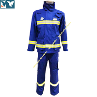 Tenue de travail réfléchissante bleu marine, deux pièces, combinaison de travail d'urgence, veste et pantalon