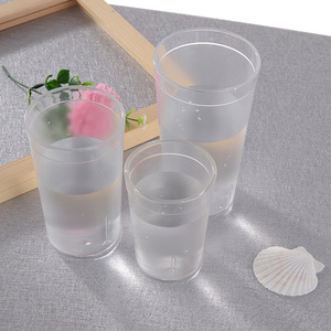 150-450ml PC taza de cerveza transparente Scrub manija de la taza de bebida de té de leche cola de la taza - Product Image 2