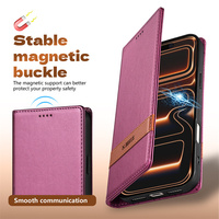 Étui de téléphone en cuir PU magnétique à rabat, directement de l'usine, pour iPhone 15 16 Plus 17 14 13 12 11 18 Pro Max, avec fente pour cartes et protection antichoc