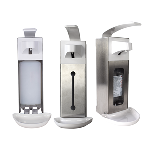 Distributeur de savon en acier inoxydable 500-1000 ml, flacon Euro, levier à bras long pour hôtels et salles de bain - Product Image 1