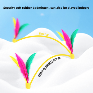 Set di racchette da <span class=keywords><strong>Badminton</strong></span> indossate da polso guanto in gommapiuma morbida palla di gomma per interni/Outdoor sport sicuri per genitori e figli - Product Image 5