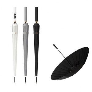 WSY495 24K Golf Straight Custom With Logo Polyester Cheap Price Fancy Promotional Luxury Sun Umbrella - Product Image 1