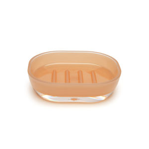 Portasapone Ovale in Plastica Excelsa 12,5x3,5x10,5 Cm con Drenaggio Automatico, Design Minimalista per Bagno, Finitura Liscia - Product Image 1