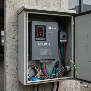 <span class=keywords><strong>Stabilisateur</strong></span> de tension monophasé au meilleur prix de gros 15KVA 20KVA, dispositif de régulation électrique mural pour usage domestique - Product Image 1