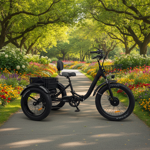 Vélo cargo électrique à trois roues avec pneus larges et freins à disque pour la <span class=keywords><strong>livraison</strong></span> de pizzas en gros - Product Image 5