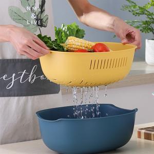 Hot Sale Two-Tier Plastic Multifunctional Colander for Home Kitchen Use Washes and Drains Vegetables Efficiently - Product Image 5