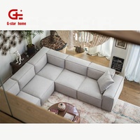 Canapé modulaire convertible en tissu, design moderne, pour appartement et hôtel, trois places, meubles de salon