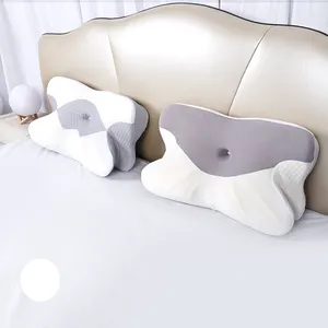 JTY Cervi cal Pillow zur Linderung von Nackens ch merzen Hohles Design Geruchlose Memory Foam-Kissen mit einstellbarem ortho pä dischem Kühl koffer