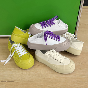 Zapatillas de Lona para Mujer <span class=keywords><strong>Color</strong></span> Caramelo 2026, Plataforma con Aumento de Altura, Transpirables, <span class=keywords><strong>Mocasines</strong></span> de Goma - Product Image 1