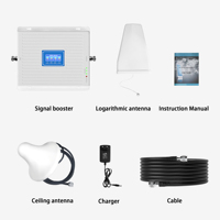 Répéteur de signal cellulaire GSM 4 bandes 2G 3G 4G LTE 900 1800 2100 2600, couverture de 500 à 1000 m², gain de 70 dB