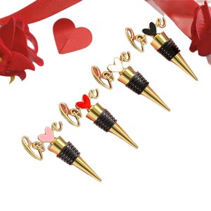 Takumori Love Wine <b>Stopper</b> Gold Metal Sealing <b>Bottle</b> Plug For Valentine Wedding Party Gift - Product Image 5