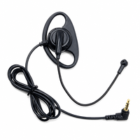 Casque intra-auriculaire en forme de D avec microphone, prise jack 3,5 mm plaquée or 4 pôles pour guide touristique, récepteur, téléphone portable, ordinateur