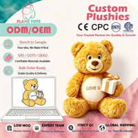 Ours en peluche personnalisé, jouet en peluche doux, cadeau pour Halloween
