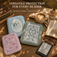 Tas Notebook Lembut Ukuran S M L Custom 3, Sarung Buku Neoprena untuk Kindle, Sarung E-reader Neoprena Tahan Air dengan Cetakan Lucu