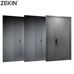 Puerta de Entrada Principal de Estilo Moderno, Puerta de Seguridad de Aluminio con Doble Vidrio Aislante, Certificación AS2047, Antirrobo y Antibalas - Product Image 1