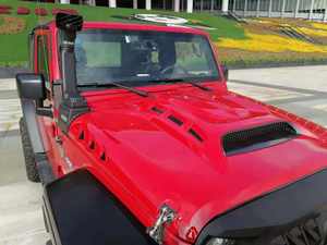 ABS negro mate para <span class=keywords><strong>Jeep</strong></span> Wrangler <span class=keywords><strong>Jk</strong></span> 2007-2017 Kits de esnórquel para coche 4x4 sistema de admisión de aire todoterreno Dispositivo de vadeo compatible con Tacoma FJ - Product Image 3