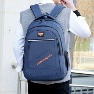 GordcrSport 16-Inch Laptop <b>Backpack</b> For Men Large Capacity Business Travel <b>Backpack</b> Blue Solid Color Shoulder <b>Straps</b> - Product Image 4
